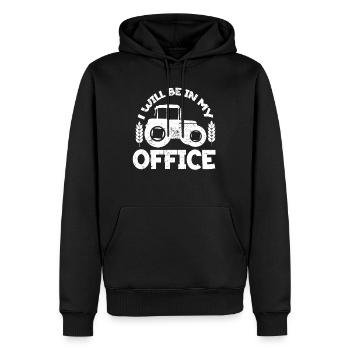 Agriculteur Agriculteur - Sweat à capuche Premium bio Homme - noir - Devant - Nico (187cm)