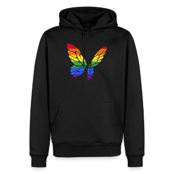 LGBT QUEER - Men’s Premium Organic Hoodie - black - Front - Nico (187cm)