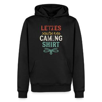 Letztes Sauberes Camping Shirt - Männer Premium Bio Hoodie - Schwarz - Vorne - Nico (187cm)