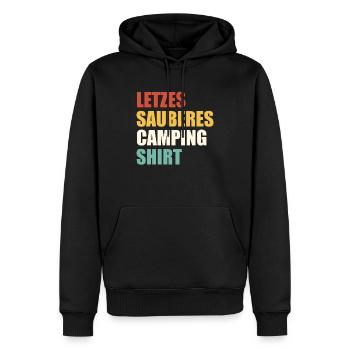 Letztes Sauberes Camping Shirt - Männer Premium Bio Hoodie - Schwarz - Vorne - Nico (187cm)