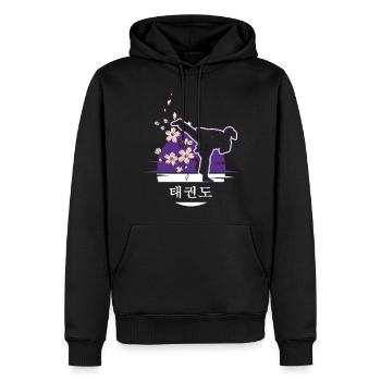 Tout Combat Girl Taekwondo Girl TKD Tae-Kwon-Do - Sweat à capuche Premium bio Homme - noir - Devant - Nico (187cm)