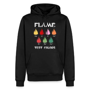 Flame Test Color Chemistry Chemical Science Custom - Men’s Premium Organic Hoodie - black - Front - Nico (187cm)
