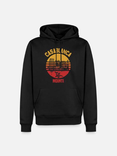 CASABLANCA HYA MDINTI - Sweat à capuche Premium bio Homme - noir