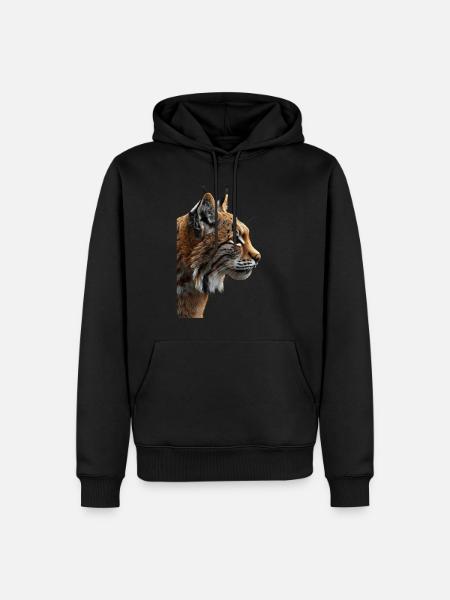 Rotluchs - Männer Premium Bio Hoodie - Schwarz