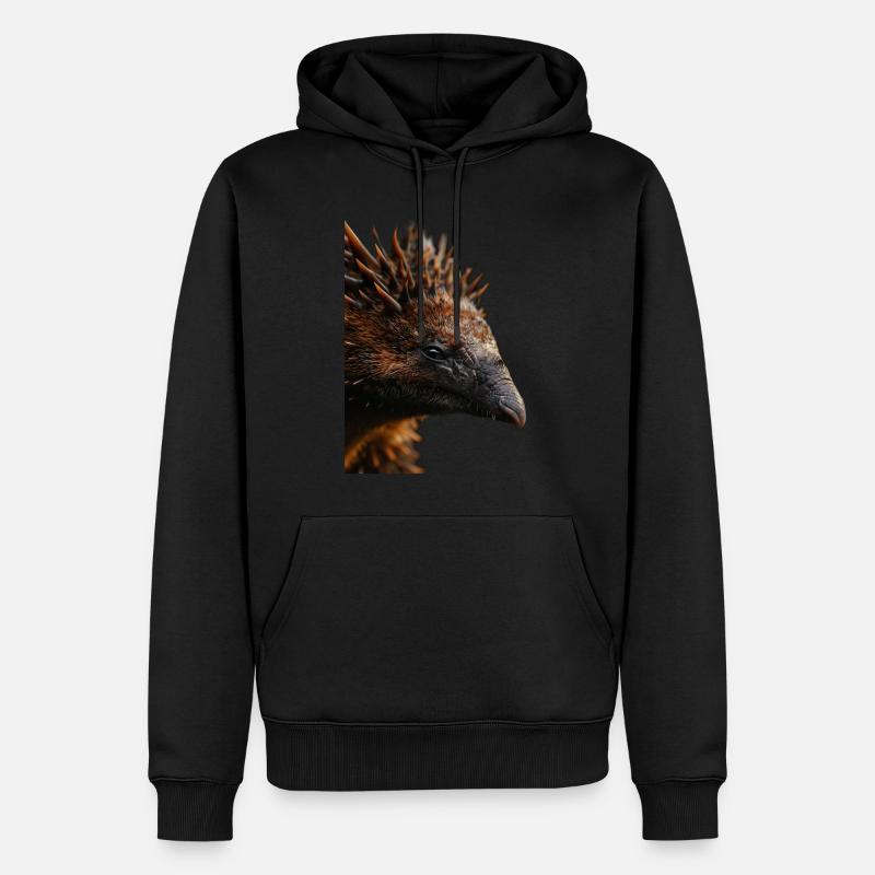 Échidné - Sweat à capuche Premium bio Homme - noir