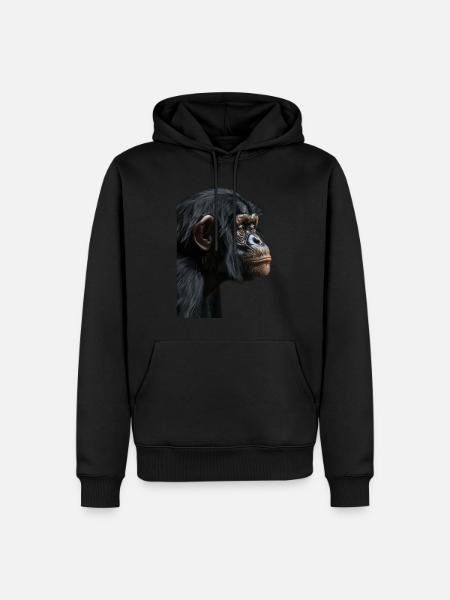 Bonobo - Men’s Premium Organic Hoodie - black