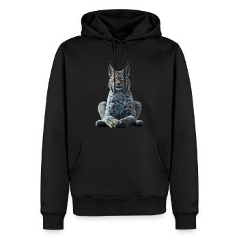 Lynx - Sweat à capuche Premium bio Homme - noir - Devant - Nico (187cm)