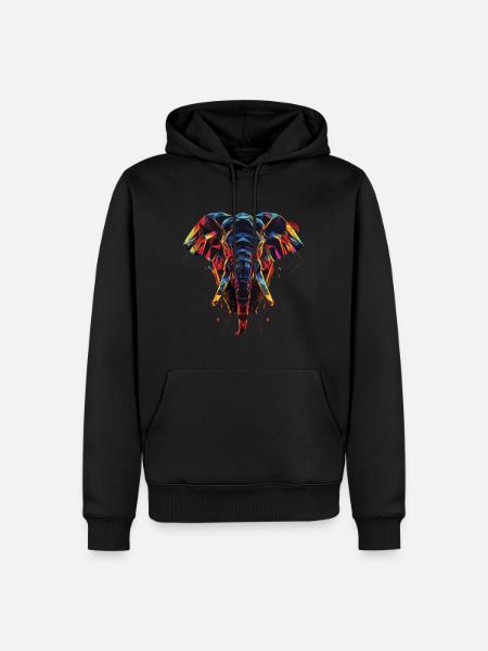 Elephant - Men’s Premium Organic Hoodie - black