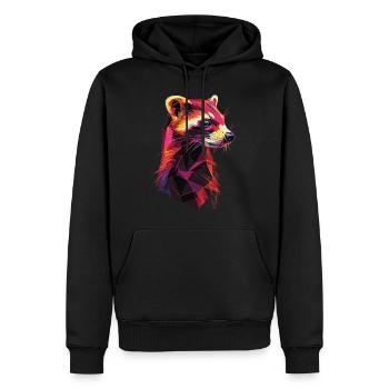 Furet - Sweat à capuche Premium bio Homme - noir - Devant - Nico (187cm)
