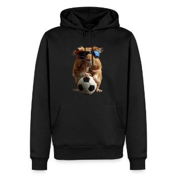 Cobaye - Sweat à capuche Premium bio Homme - noir - Devant - Nico (187cm)