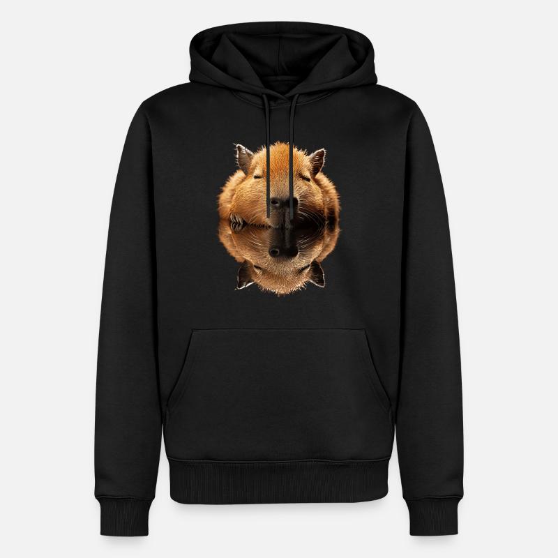 Capybara - Sweat à capuche Premium bio Homme - noir