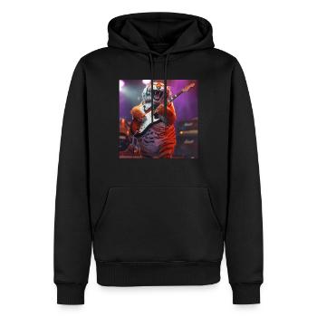 Tigre - Sweat à capuche Premium bio Homme - noir - Devant - Nico (187cm)