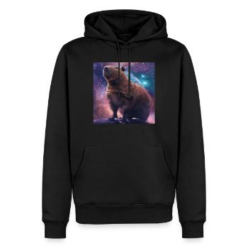 Wasserschwein - Männer Premium Bio Hoodie - Schwarz - Vorne - Nico (187cm)
