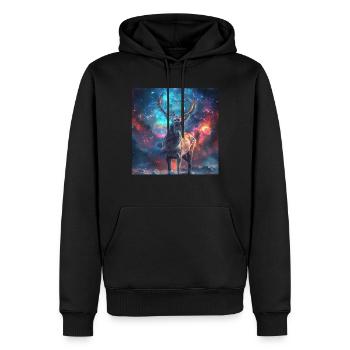 Roe deer - Men’s Premium Organic Hoodie - black - Front - Nico (187cm)