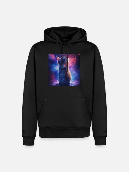 Cat - Men’s Premium Organic Hoodie - black