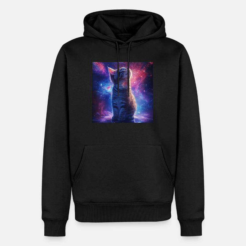 Katze - Männer Premium Bio Hoodie - Schwarz