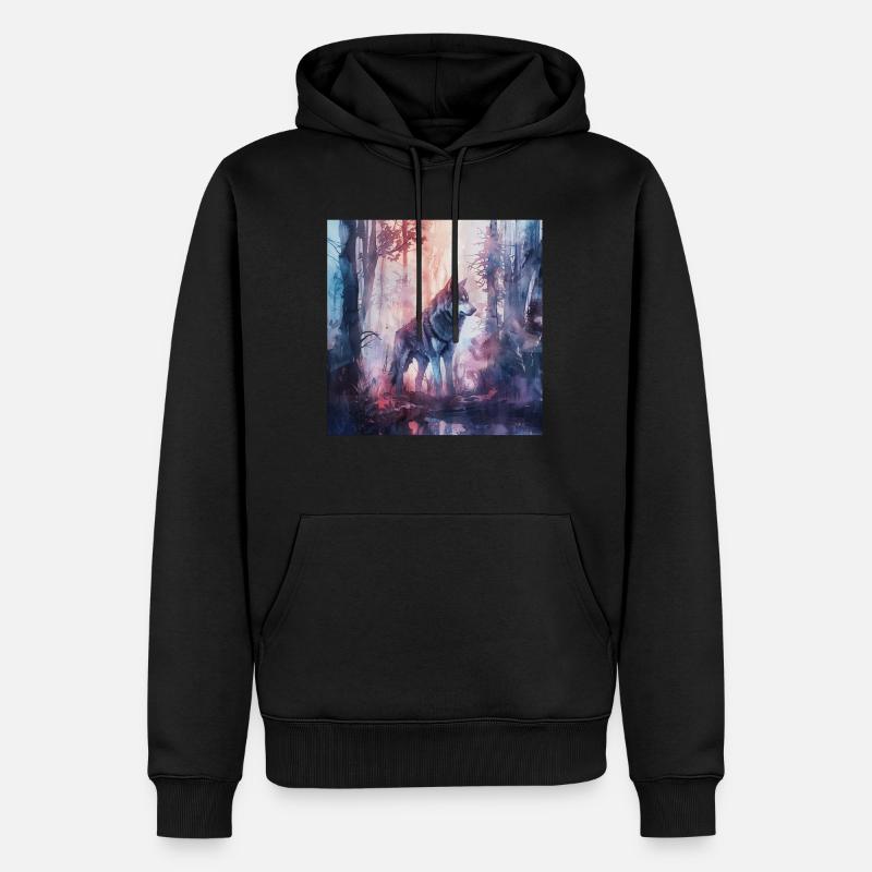 Chien - Sweat à capuche Premium bio Homme - noir