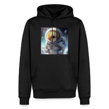 Huhn - Männer Premium Bio Hoodie - Schwarz - Vorne - Nico (187cm)