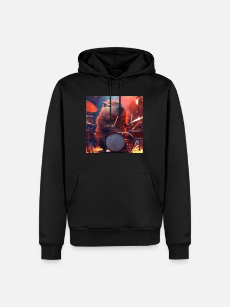 Capybara - Sweat à capuche Premium bio Homme - noir