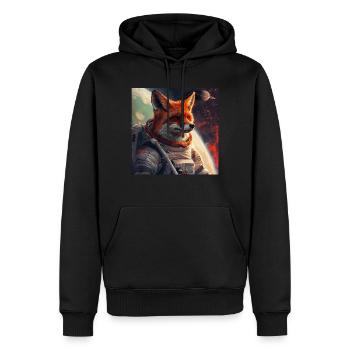 Fuchs - Männer Premium Bio Hoodie - Schwarz - Vorne - Nico (187cm)