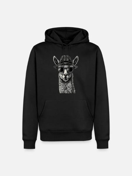 Lama - Men’s Premium Organic Hoodie - black