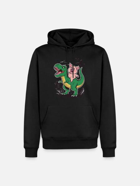 Pig - Men’s Premium Organic Hoodie - black
