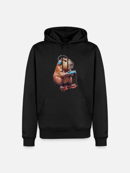 Capybara - Men’s Premium Organic Hoodie - black