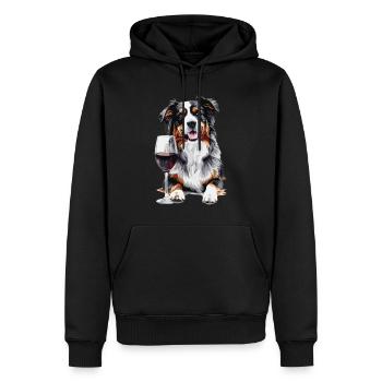 Australischer Schäferhund - Männer Premium Bio Hoodie - Schwarz - Vorne - Nico (187cm)