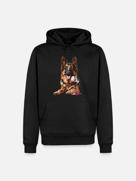 German Shepherd - Men’s Premium Organic Hoodie - black
