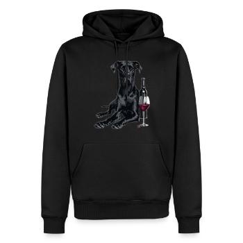 Deutsche Dogge - Männer Premium Bio Hoodie - Schwarz - Vorne - Nico (187cm)