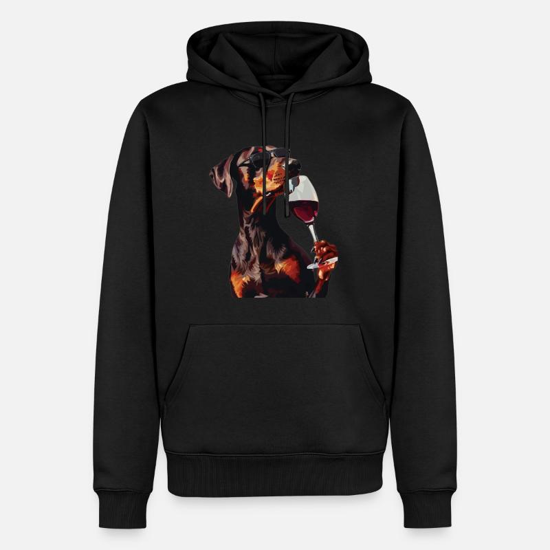 Dobermann - Männer Premium Bio Hoodie - Schwarz