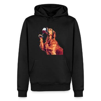 Golden retriever - Sweat à capuche Premium bio Homme - noir - Devant - Nico (187cm)