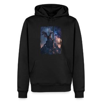 Cerf-volant - Sweat à capuche Premium bio Homme - noir - Devant - Nico (187cm)