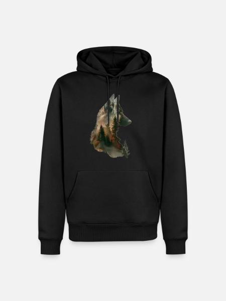 Akita - Men’s Premium Organic Hoodie - black