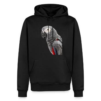 Gris africain - Sweat à capuche Premium bio Homme - noir - Devant - Nico (187cm)
