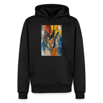 Raquette - Sweat à capuche Premium bio Homme - noir - Devant - Nico (187cm)