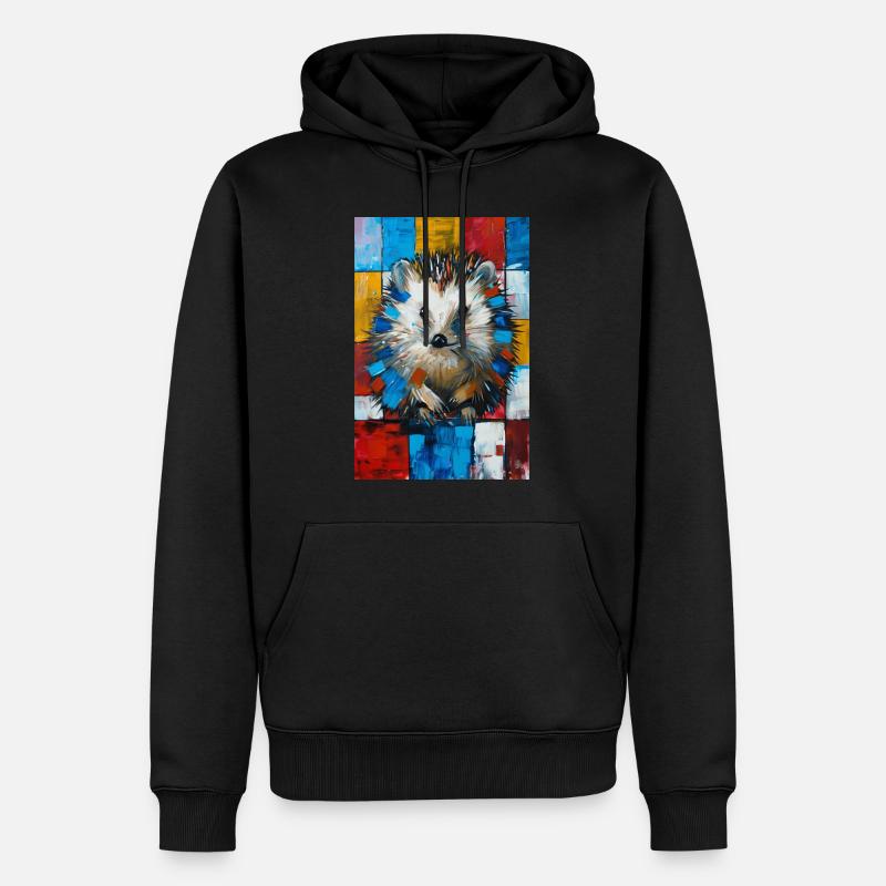 Hérisson - Sweat à capuche Premium bio Homme - noir