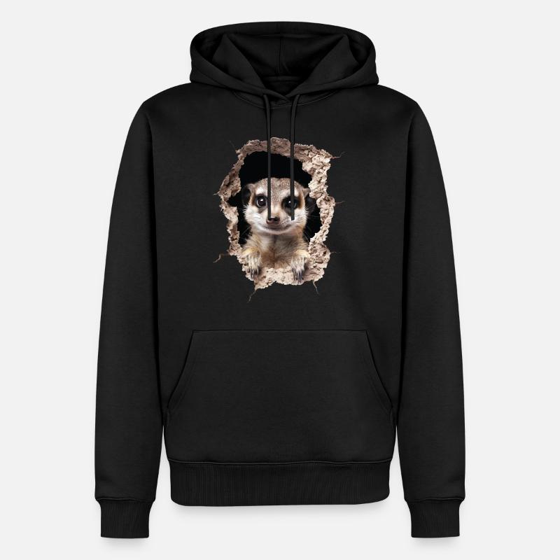 Suricate - Sweat à capuche Premium bio Homme - noir