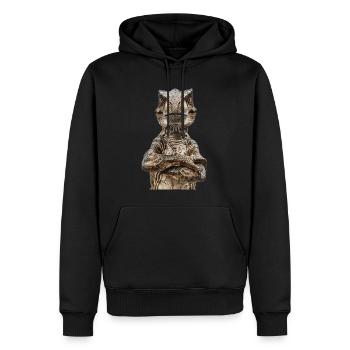 T-Rex - Sweat à capuche Premium bio Homme - noir - Devant - Nico (187cm)