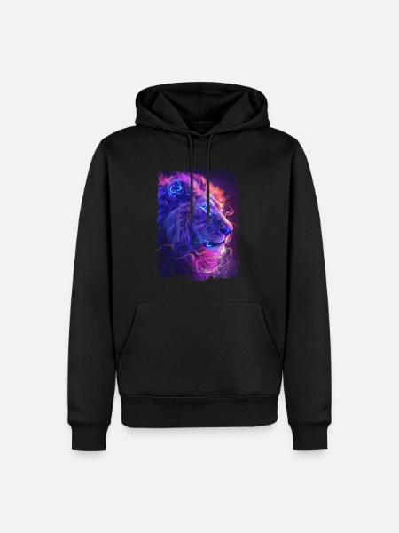 Lion - Men’s Premium Organic Hoodie - black