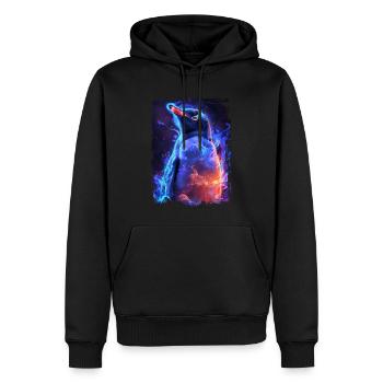 Pingouin - Sweat à capuche Premium bio Homme - noir - Devant - Nico (187cm)
