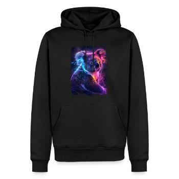 Koala - Sweat à capuche Premium bio Homme - noir - Devant - Nico (187cm)