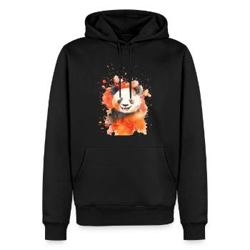 Panda - Sweat à capuche Premium bio Homme - noir - Devant - Nico (187cm)