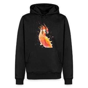 Papagei - Männer Premium Bio Hoodie - Schwarz - Vorne - Nico (187cm)