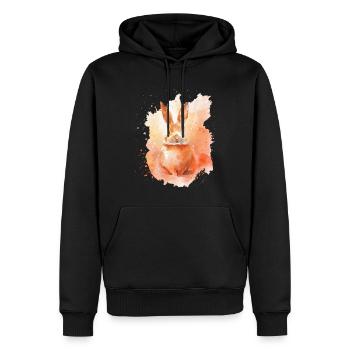 Kaninchen - Männer Premium Bio Hoodie - Schwarz - Vorne - Nico (187cm)