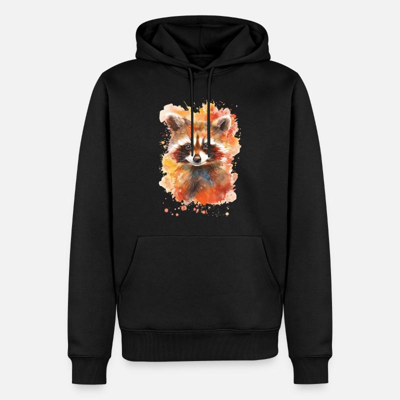 Raton laveur - Sweat à capuche Premium bio Homme - noir