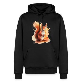 Squirrel - Men’s Premium Organic Hoodie - black - Front - Nico (187cm)