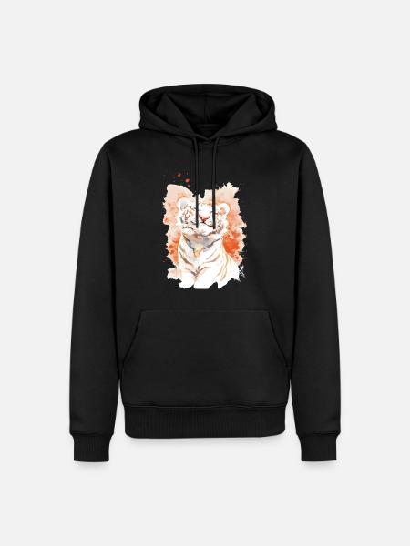 White Tiger - Men’s Premium Organic Hoodie - black