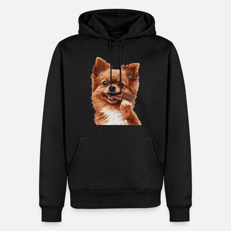 Chien - Sweat à capuche Premium bio Homme - noir
