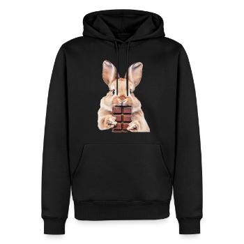 Kaninchen - Männer Premium Bio Hoodie - Schwarz - Vorne - Nico (187cm)